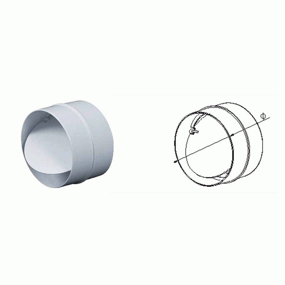 Соединитель круглого канала с обратным клапаном Awenta КО125-22